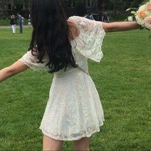 Off-shoulder lace dress